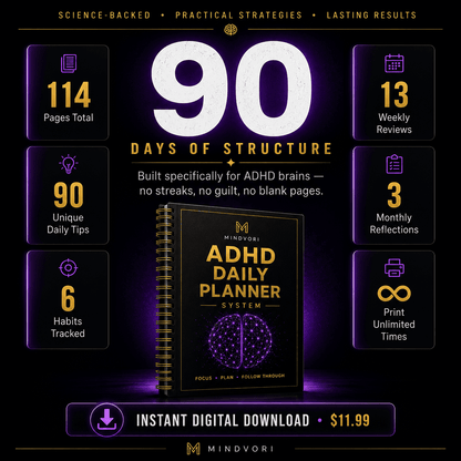 ADHD Daily Planner System — 90-Day Structure Built for Your Brain