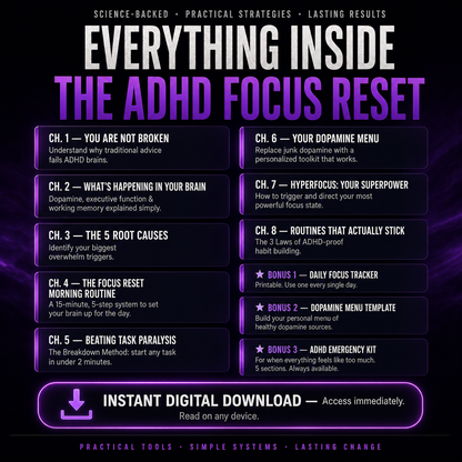 ADHD Focus Reset — The Practical System to Finally Feel in Control of Your Mind