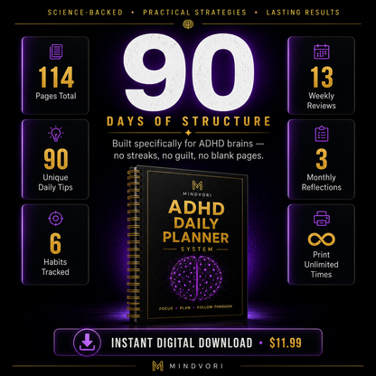 ADHD Daily Planner System — 90-Day Structure Built for Your Brain